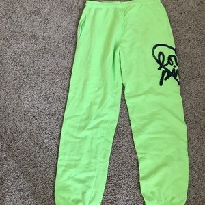 Pink neon sweatpants